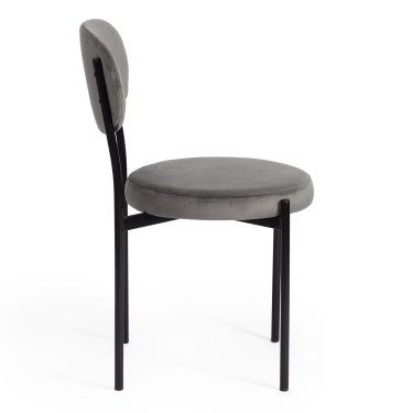 Стул Tetchair REVO mod. 7033 ткань/металл, 47х54х82 см, высота до сиденья 47 см, серый barkhat 26/черный
