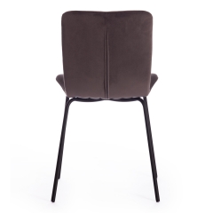 Стул Tetchair GILLIAN mod. 0137017-NI металл/вельвет, 45х52,5х78 см, серо-коричневый S108 84 Brown/черный