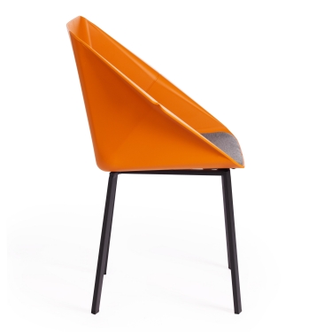 Стул Tetchair DORO mod. 8088 пластик/металл/ткань , 61,5 х 55 х 46 х 89 см , Orange Оранжевый 90988 / Grey Серый 1509