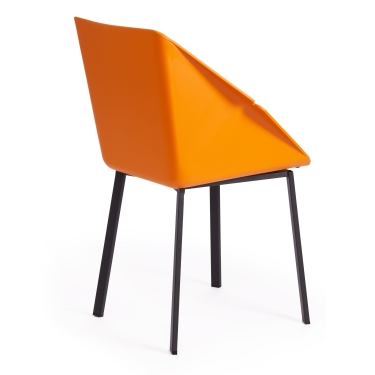 Стул Tetchair DORO mod. 8088 пластик/металл/ткань , 61,5 х 55 х 46 х 89 см , Orange Оранжевый 90988 / Grey Серый 1509