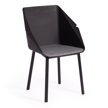 Стул Tetchair DORO mod. 8088 пластик/металл/ткань , 61,5 х 55 х 46 х 89 см , Black Черный / Grey Серый 1509