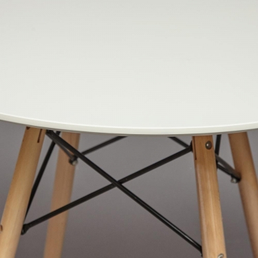 Стол Tetchair CINDY NEXT mod. 70-80 MDF металл/мдф/бук, D70х75см, белый/натуральный