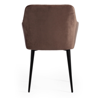 Кресло Tetchair BREMO mod. 708 ткань/металл, 58х55х83 см, высота до сиденья 48 см, коричневый barkhat 12/черный