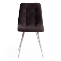 Стул Tetchair CHILLY mod. 7095-1 ткань/металл, 45x53х88 см, высота до сиденья 50 см, темно-серый barkhat 14/белый