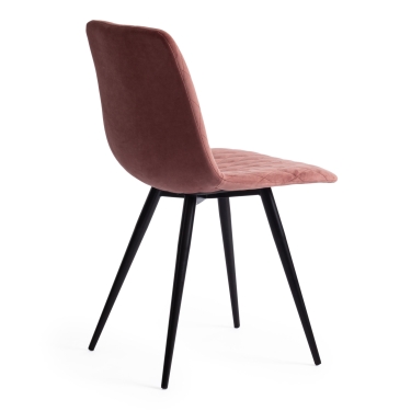 Стул Tetchair CHILLY X mod. 7096-1 ткань/металл, 45x53х88 см, высота до сиденья 50 см, коралловый barkhat 15 /черный