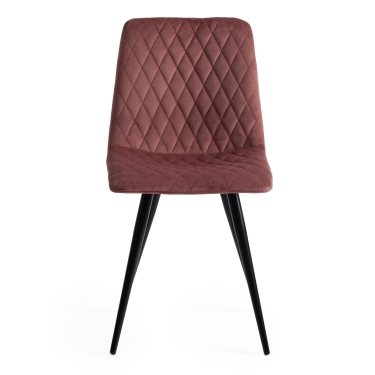 Стул Tetchair CHILLY X mod. 7096-1 ткань/металл, 45x53х88 см, высота до сиденья 50 см, коралловый barkhat 15 /черный