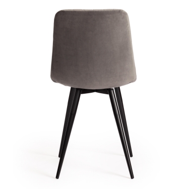 Стул Tetchair CHILLY X mod. 7096-1 ткань/металл, 45x53х88 см, высота до сиденья 50 см, серый barkhat 26/черный