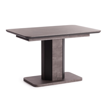 Стол обеденный Tetchair SKAT ЛДСП/МДФ, 120-160х80х75 см, Оникс/Графит