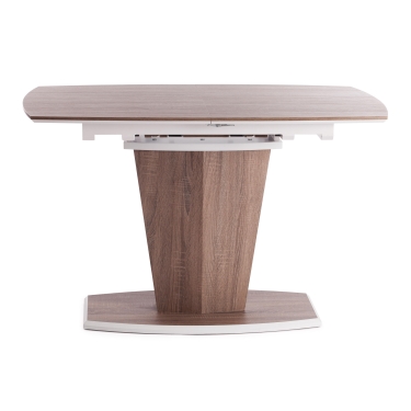 Стол Tetchair FANCY МДФ HPL, 120-160х85х75 см, Дуб трюфель/Белый