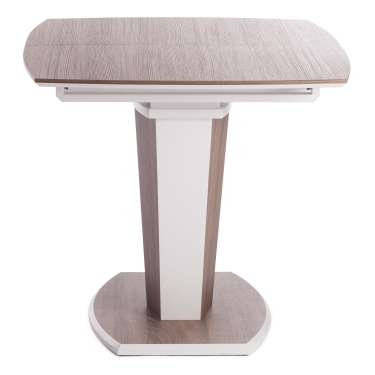 Стол Tetchair FANCY МДФ HPL, 120-160х85х75 см, Дуб трюфель/Белый