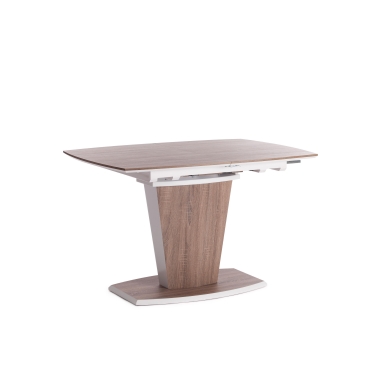 Стол Tetchair FANCY МДФ HPL, 120-160х85х75 см, Дуб трюфель/Белый