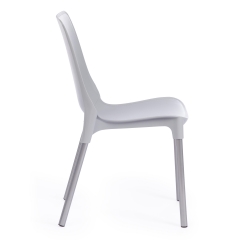 Стул Tetchair GENIUS mod 75 металл/пластик, 46x56x84cм, серый/ножки хром