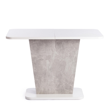 Стол обеденный Tetchair GENT ЛДСП, 110-145x68,6x75,5 см, Белый/Бетон