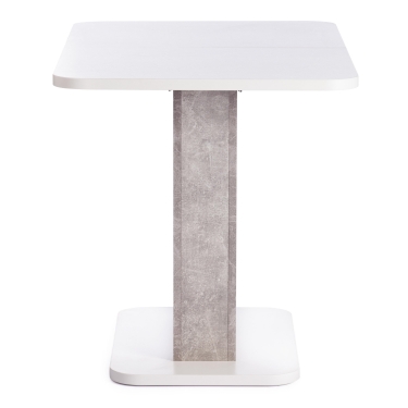 Стол обеденный Tetchair GENT ЛДСП, 110-145x68,6x75,5 см, Белый/Бетон