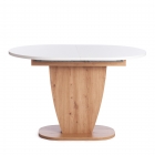 Стол обеденный Tetchair SATURN ЛДСП, 120-160x80x75,5 см, Дуб Артисан/Белый