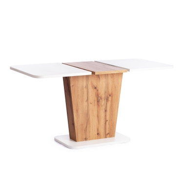 Стол обеденный Tetchair GENT ЛДСП, 110-145x68,6x75,5 см, Дуб вотан/Белый