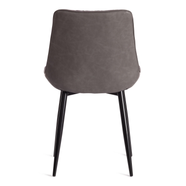 Стул Tetchair ALTUS mod. 2334 ткань/экокожа/металл, 53x61x88 см, серый/темно-серый/черные ножки