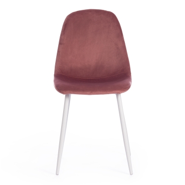 Стул Tetchair BREEZE mod. 4724 вельвет/металл, 44 х 53 х 87 см, Coral коралловый HLR44 / белый
