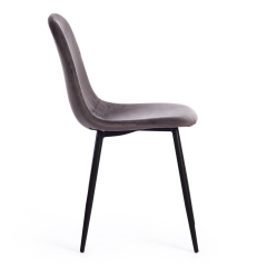Стул Tetchair BREEZE mod. 4724 вельвет/металл, 44 х 53 х 87 см, Light grey светло-серый HLR24 / черный