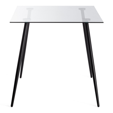 Стол Tetchair SOPHIA mod. 5003 металл/стекло 8мм, 140 х 80 х 75 см, черный / прозрачный