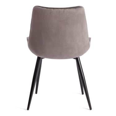 Стул Tetchair ABRUZZO mod. 8060 металл/вельвет, 52 х 63 х 85 см, светло-серый HLR 24/черный