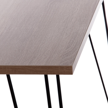 Стол Tetchair STAR ЛДСП/металл, 110х70х75 см, сонома топ/черные ножки