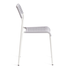 Стул Tetchair ADDE mod. C-049 металл/пластик, 39 х 49 х 78 см, Grey серый /White белый