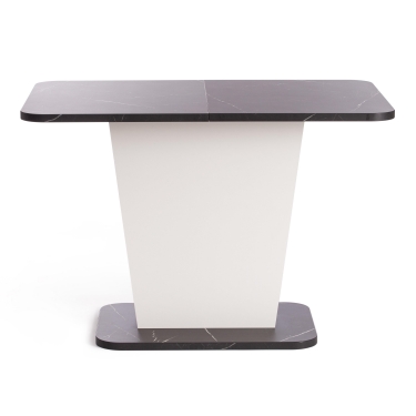 Стол обеденный Tetchair GENT ЛДСП, 110-145x68,6x75,5 см, Мрамор Блэк Роял/Белый