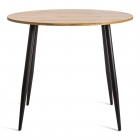 Стол Tetchair URANUS ЛДСП/металл, 90x90x77 см, Дуб вотан/Черный