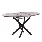 Стол Tetchair MANZANA ЛДСП/HPL/металл, 100 х 100+30 х 75 см, Гранит Габбро/чёрный