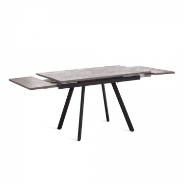 Стол Tetchair VIGO ЛДСП/HPL/металл, 120 x 80 x 30 х 30 х 75 см, Мрамор черный/черный
