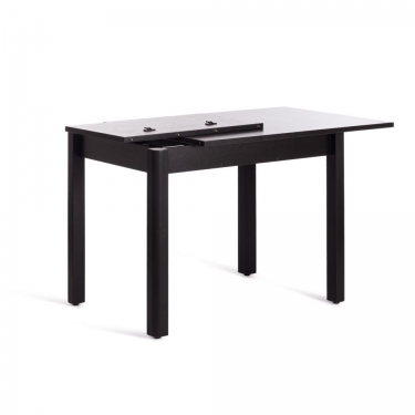 Стол Tetchair TURIA ЛДСП/HPL/МДФ, 100 х 70+40 х 75 см, Мрамор Кастило/черный