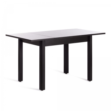 Стол Tetchair TURIA ЛДСП/HPL/МДФ, 100 х 70+40 х 75 см, Мрамор черный/черный