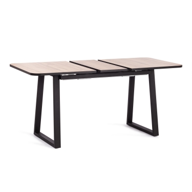 Стол Tetchair MALTIDO ЛДСП/HPL/металл, 130 х 75+30 х 75 см, Агат серый/черный
