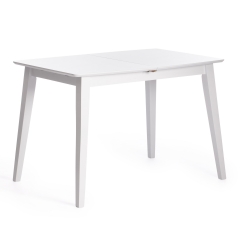 Стол обеденный раскладной Tetchair Retro дерево гевея, МДФ, 110+30 x 75 x 75см, Белый White