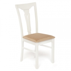 Стул Tetchair Гермес/ Hermes дерево гевея, 43х49х94см, Ivory white, ткань песочная Jaffy 104-58