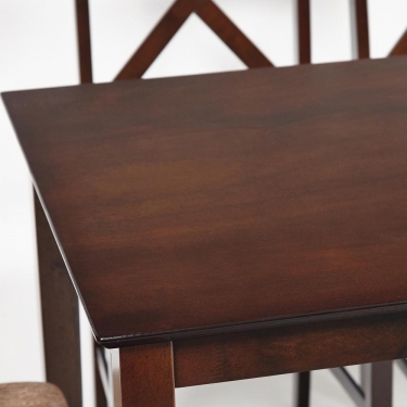 Обеденный комплект Tetchair Хадсон стол + 4 стула/ Hudson Dining Set cappuccino темный орех