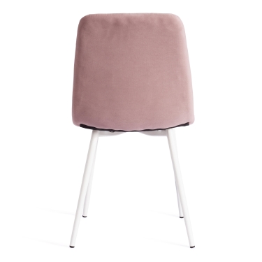 Стул Tetchair CHILLY MAX Велюр/металл , 45 х 54 х 90 см , пыльно-розовый/белый