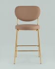 Стул полубарный Stool Group Барбара NEW экокожа бежевая золотые ножки