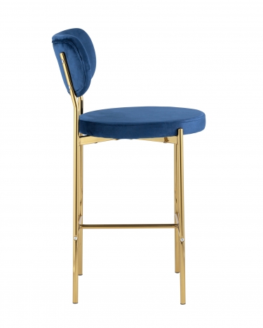 Cтул полубарный Stool Group Барбара gold Б Королевский синий