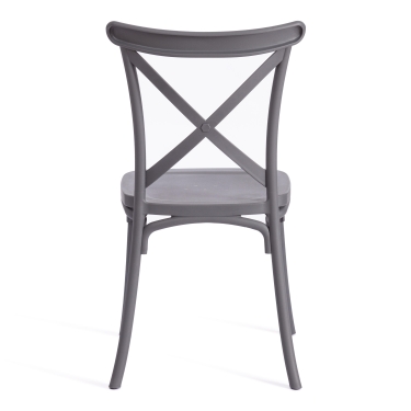 Стул Tetchair CROSS mod. PL24 пластик, 48 х 58 х 89 см, Dark-grey темно-cерый 15537