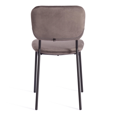 Стул Tetchair CAROL mod. UC06 металл, вельвет, 45 х 56 х 82 см, Light grey светло-серый HLR24 / черный