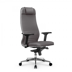 Кресло руководителя Метта Мetta L 1m 38K2/4D Infinity Easy Clean MPES Комплект 3 Серое