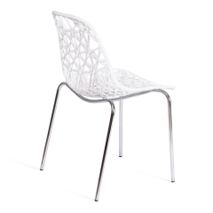 Стул Tetchair CRISPY mod. 61 металл, пластик, 44 x 56.5 x 80 см, White белый 11954/хром