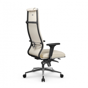 Кресло руководителя Метта Мetta L 1m 50M/2D Infinity Easy Clean MPES Комплект 2 Молочное