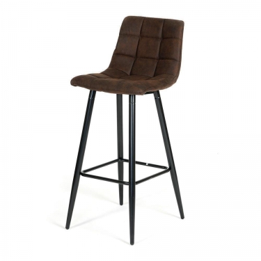 Стул барный Tetchair SPICE mod.8078 металл,ткань наппа, 51 x 42 x 104 см, темно-коричневый/черный, PK-03