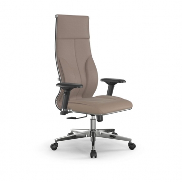 Кресло руководителя Метта Мetta L 1m 46/4D Infinity Easy Clean MPES Комплект 3 Темно-бежевое