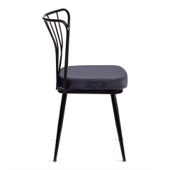 Стул Tetchair YANIS mod. 182 металл/вельвет, 42.5 х 50.5 х 82.5 см, black черный BF-16