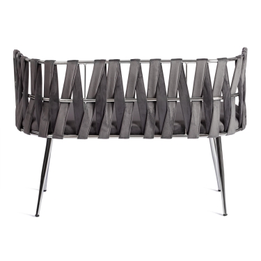 Комплект софа + 2 кресла Tetchair CEZAR mod. 2212 металл/вельвет, 116 x 56.5 x 77 см, grey серый BF-14/хром