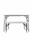 Комплект стола и двух скамеек Stool Group Кейт 1135 см Белый